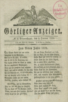 Görlitzer Anzeiger. 1829, № 1 (1 Januar) + dod.