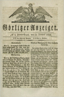 Görlitzer Anzeiger. 1829, № 4 (22 Januar) + dod.