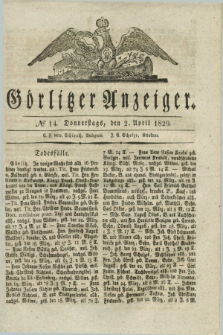 Görlitzer Anzeiger. 1829, № 14 (2 April) + dod.