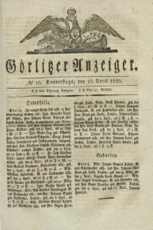 Görlitzer Anzeiger. 1829, № 16 (16 April)