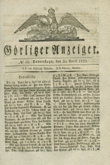 Görlitzer Anzeiger. 1829, № 18 (30 April)