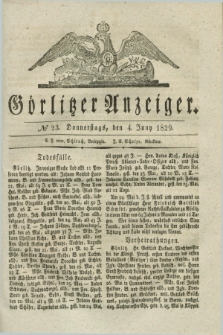 Görlitzer Anzeiger. 1829, № 23 (4 Juny) + dod.