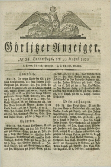 Görlitzer Anzeiger. 1829, № 34 (20 August) + dod.