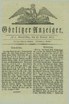 Görlitzer Anzeiger. 1831, № 3 (13 Jauar) + dod.