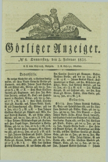 Görlitzer Anzeiger. 1831, № 6 (3 Februar) + dod.