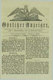 Görlitzer Anzeiger. 1831, № 7 (10 Februar) + dod.