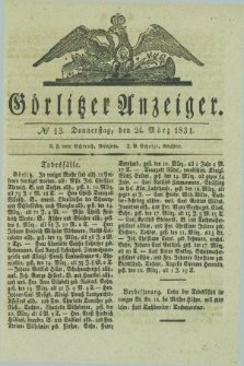 Görlitzer Anzeiger. 1831, № 13 (24 März) + dod.