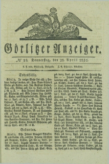 Görlitzer Anzeiger. 1831, № 18 (28 April) + dod.