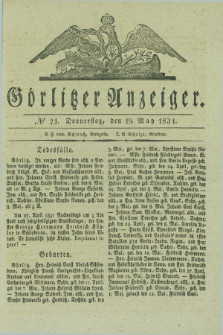 Görlitzer Anzeiger. 1831, № 21 (19 May) + dod.