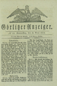 Görlitzer Anzeiger. 1831, № 22 (26 May)