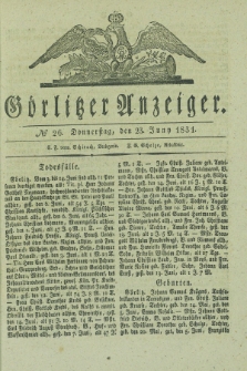 Görlitzer Anzeiger. 1831, № 26 (23 Juny)