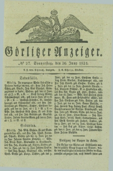 Görlitzer Anzeiger. 1831, № 27 (30 Juny) + dod.