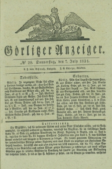 Görlitzer Anzeiger. 1831, № 28 (7 July)