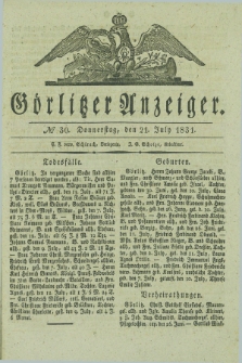 Görlitzer Anzeiger. 1831, № 30 (21 July) + dod.