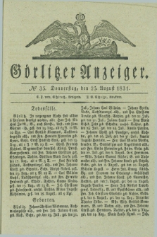 Görlitzer Anzeiger. 1831, № 35 (25 August) + dod.