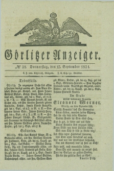 Görlitzer Anzeiger. 1831, № 38 (15 September)