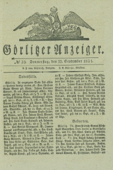 Görlitzer Anzeiger. 1831, № 39 (22 September)