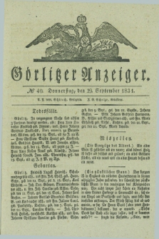 Görlitzer Anzeiger. 1831, № 40 (29 September) + dod.