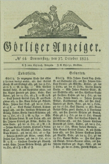 Görlitzer Anzeiger. 1831, № 44 (27 October) + dod.