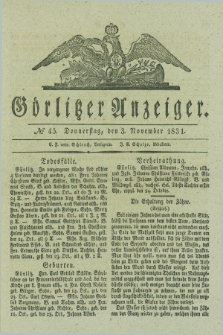 Görlitzer Anzeiger. 1831, № 45 (3 November) + dod.