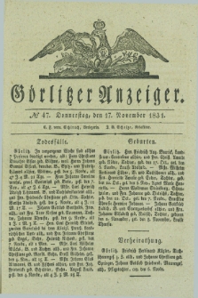 Görlitzer Anzeiger. 1831, № 47 (17 November) + dod.