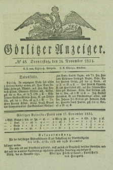 Görlitzer Anzeiger. 1831, № 48 (24 November)