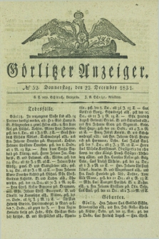 Görlitzer Anzeiger. 1831, № 52 (22 December) + dod.