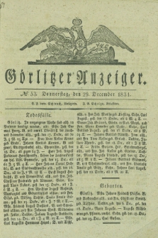 Görlitzer Anzeiger. 1831, № 53 (29 December)