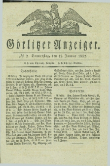 Görlitzer Anzeiger. 1832, № 2 (12 Januar) + dod.