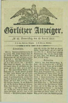 Görlitzer Anzeiger. 1832, № 16 (19 April) + dod.