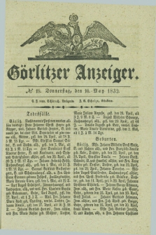 Görlitzer Anzeiger. 1832, № 19 (10 May) + dod.
