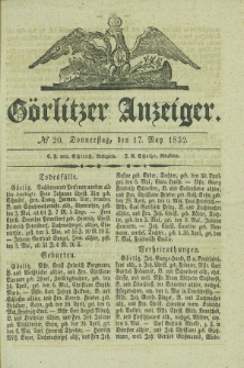 Görlitzer Anzeiger. 1832, № 20 (17 May)
