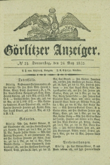 Görlitzer Anzeiger. 1832, № 21 (24 May) + dod.