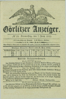 Görlitzer Anzeiger. 1832, № 23 (7 Juny) + dod.