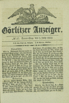 Görlitzer Anzeiger. 1832, № 27 (5 July)