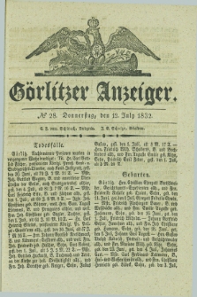 Görlitzer Anzeiger. 1832, № 28 (12 July) + dod.