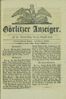 Görlitzer Anzeiger. 1832, № 34 (23 August)