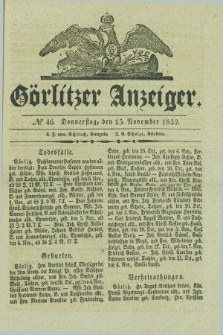 Görlitzer Anzeiger. 1832, № 46 (15 November) + dod.