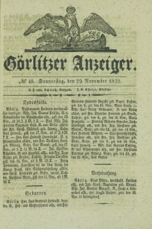 Görlitzer Anzeiger. 1832, № 48 (29 November)