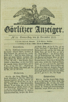 Görlitzer Anzeiger. 1832, № 51 (20 December)