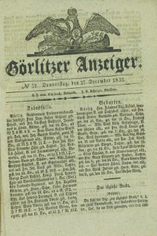 Görlitzer Anzeiger. 1832, № 52 (27 December)