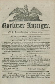 Görlitzer Anzeiger. 1836, № 2 (14 Januar) + dod.