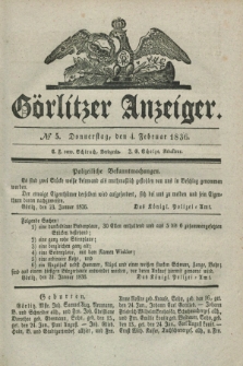 Görlitzer Anzeiger. 1836, № 5 (4 Februar) + dod.