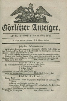 Görlitzer Anzeiger. 1836, № 13 (31 März)