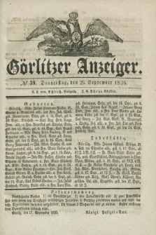 Görlitzer Anzeiger. 1836, № 39 (29 September) + dod.