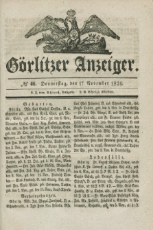 Görlitzer Anzeiger. 1836, № 46 (17 November) + dod.