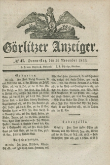 Görlitzer Anzeiger. 1836, № 47 (24 November)