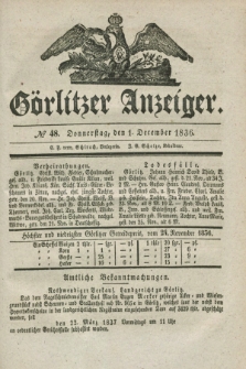 Görlitzer Anzeiger. 1836, № 48 (1 December)