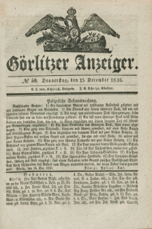 Görlitzer Anzeiger. 1836, № 50 (15 December) + dod.