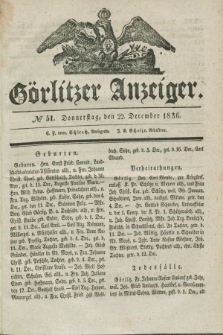 Görlitzer Anzeiger. 1836, № 51 (22 December)